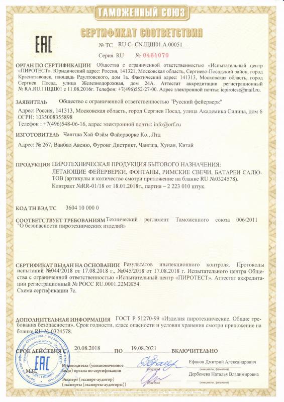 Сертификат соответствия RU C-CN.ЩШ01.А.00058/21